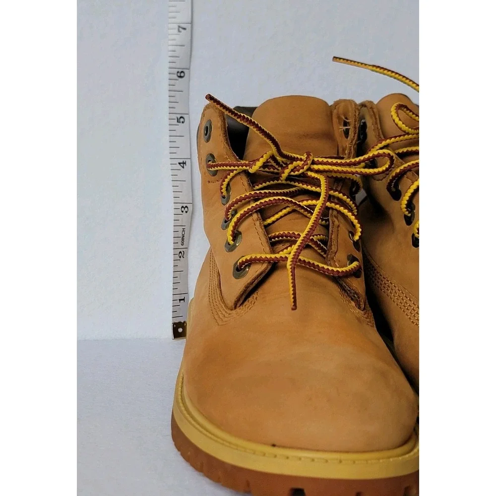 Timberland Nubuck Wheat Boots Youth Size 1 Waterproof Lace Up Y2K Streetwear 6in